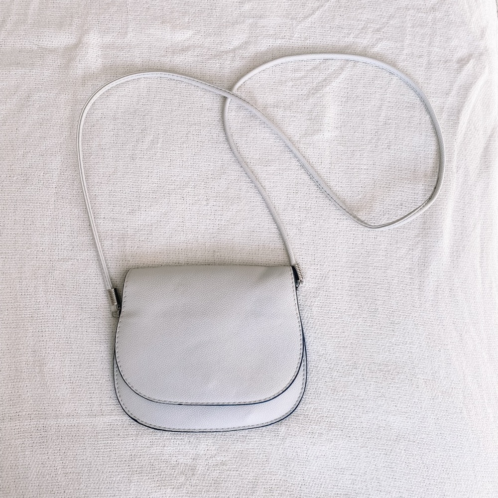Grey/White Crossbody Bag